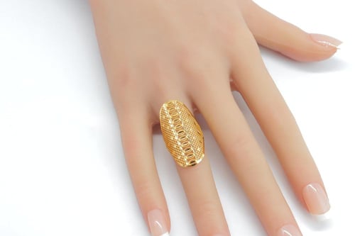 خاتم ذهب عيار 21 وزن 2.95 جرام