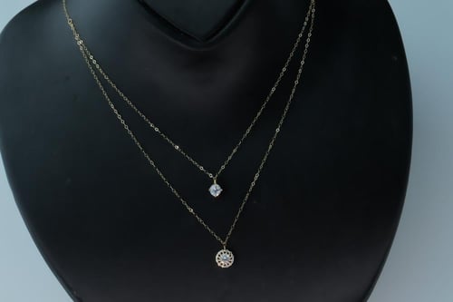 سلسال ذهب دورين تصميم الماسي عيار 18