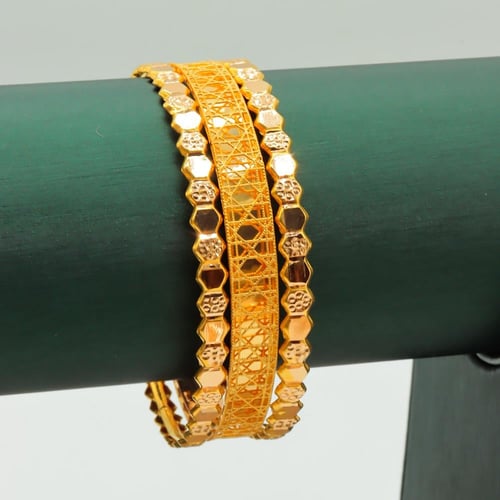 غوايش ذهب بكج عيار 21 - تصميم شومية مع الديور