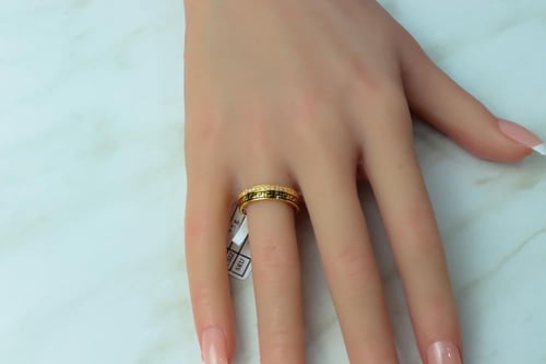 خاتم فرزاتشي بتصميم الماسي مميز ذهب عيار 21