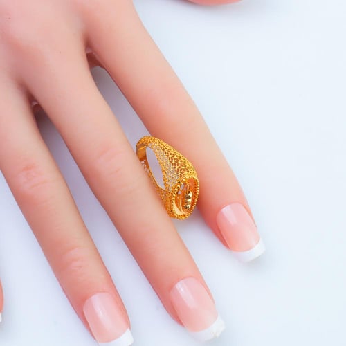 خاتم ذهب عيار 21 وزن 3.35 جرام