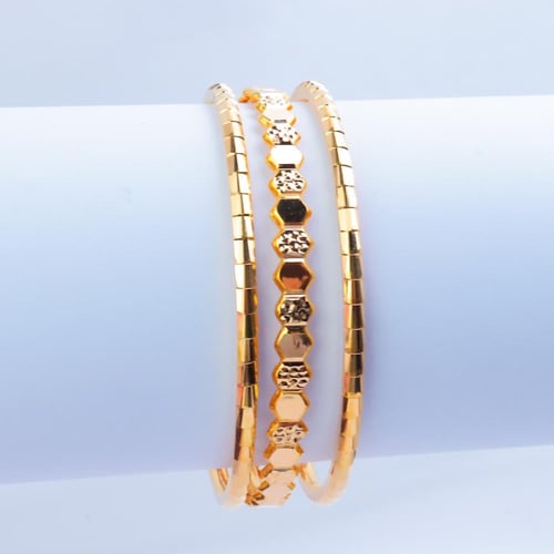 غوايش ذهب عيار 21 بكج كوبرا مع شومية وزن 14.9 جرام