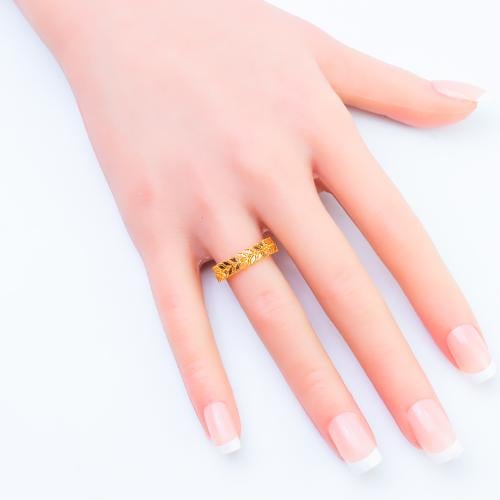 خاتم ذهب غصن الزيتون عيار 21 وزن 1.4 جرام