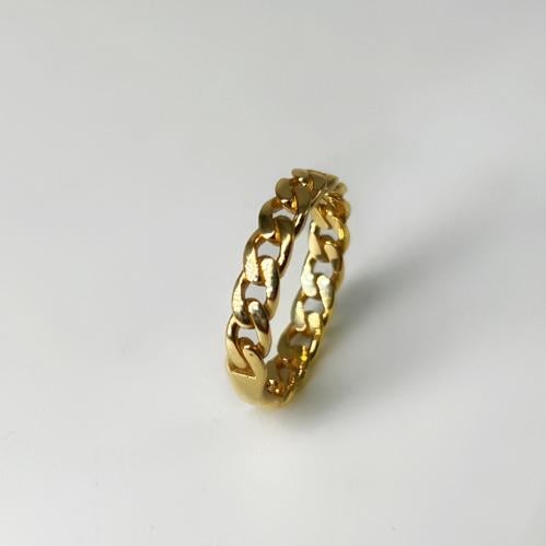 خاتم جنزير رفيع عيار 18