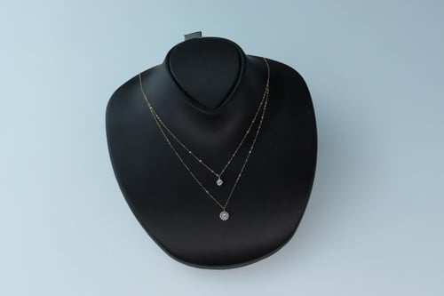 سلسال ذهب دورين تصميم الماسي عيار 18