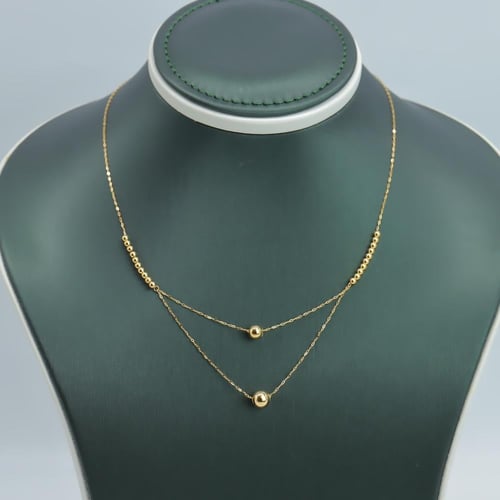 عقد ذهب الببلز دورين عيار 21 وزن 1.05 جرام