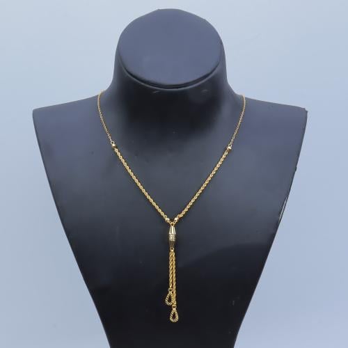 افخم سبحة ذهب عيار 21 وزن 3.08 جرام - عقد فاخر