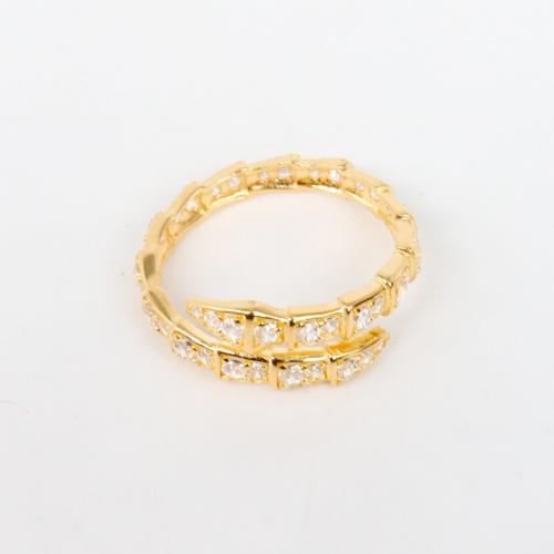 خاتم ذهب بلغاري تصميم الماسي عيار 18