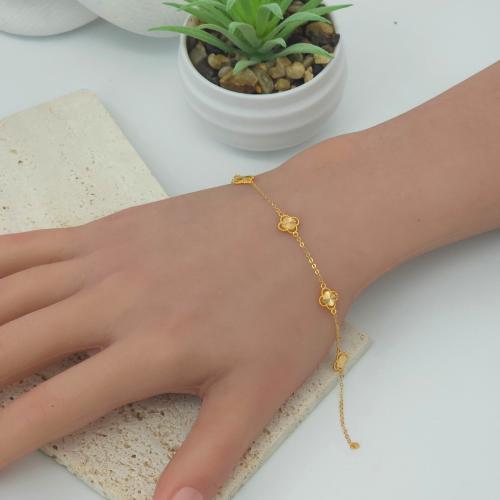 اسوارة فان كليف ذهب تصميم خمس وردات بحجم صغير عيار...