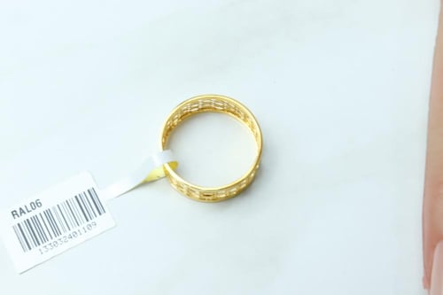 دبلة ذهب نقش مميز عيار 21