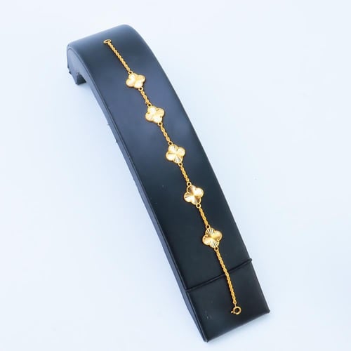 سوارة ذهب الفان كليف خمس وردات عيار 21 وزن 3.74 جر...