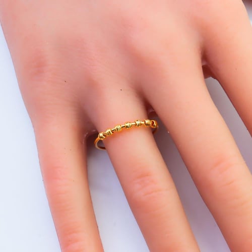 خاتم ذهب عيار 21 تصميم كرات دوريكا ناعم وزن 1.09 ج...