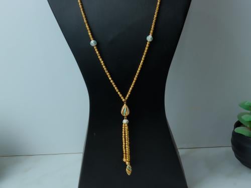 عقد سبحة ذهب عيار 21 مطعم بالميناء الانيقة وزن 13....