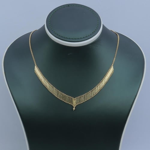 عقد ذهب فخم صافي عيار 18 – تصميم ياباني – وزن 7.56...