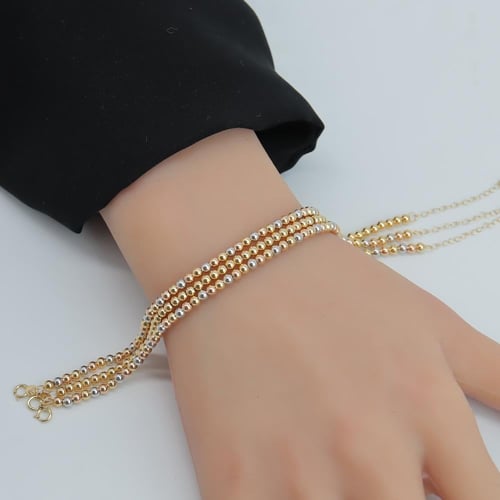 اسوارة ذهب ناعمه عيار 18 بتصميم ببلز بوزن 3.7 جرام