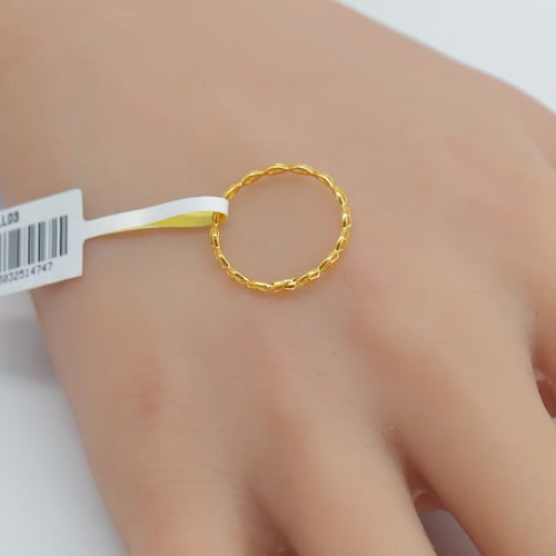 دبلة ذهب غصن الزيتون الرفيعة عيار 21