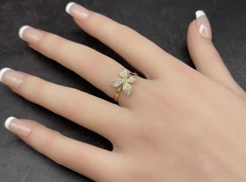 خاتم ذهب باسكال تصميم الماس عيار 21 وزن 2.5 جرام