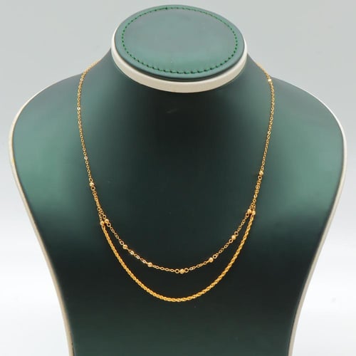 عقد ذهب عيار 21 طبقتي النعومة وزن 2.65 جرام