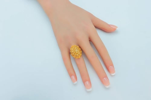 خاتم ذهب الدوريكاء عيار 21 وزن 4.22 جرام