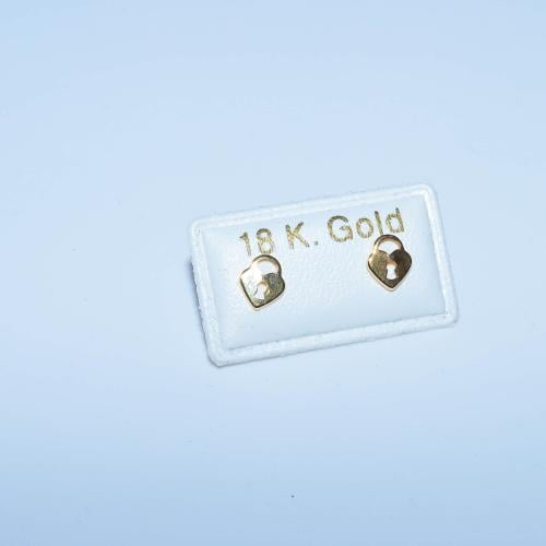 حلق ذهب عيار 18 طبي للمواليد وزن 0.3 جرام – تصميم...