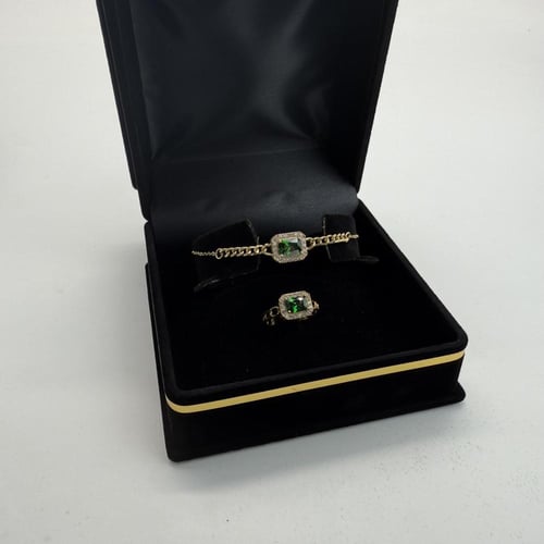 كلكشن سوارة ايطالي مع الخاتم تصميم الماسي عيار 18...