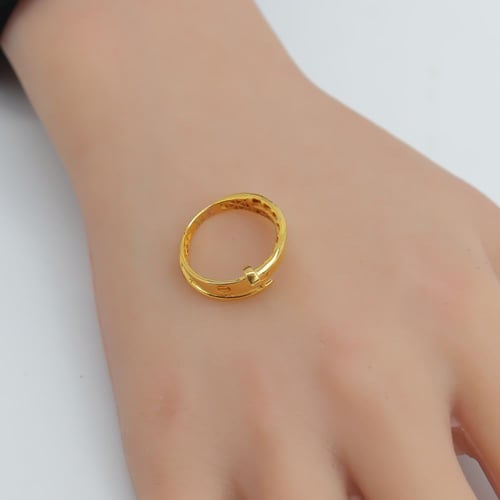 خاتم ذهب مكس المسمار مع اللوف عيار 21