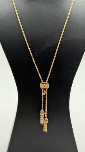 سبحة ذهب بتصميم المبروم شكل دائري عيار 21