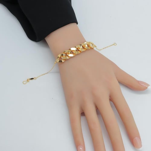 اسوارة جنزير ذهب عيار 21 تصميم ناعم بوزن 6.3 جرام