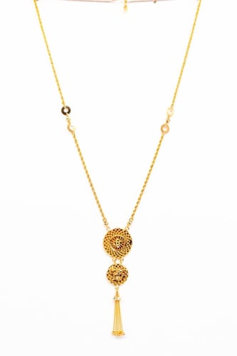 سبحة ذهب بتصميم المبروم عيار 21