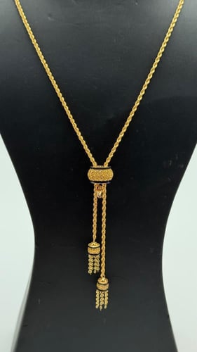 سبحة ذهب بتصميم المبروم عيار 21