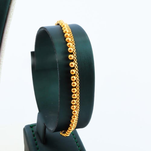 طقم ذهب كرات الببلز ايطالي عيار 21 وزن 14.42 جرام