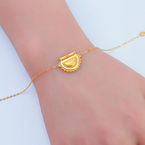 سوارة ذهب البراشي عيار 21 وزن 1.15 جرام