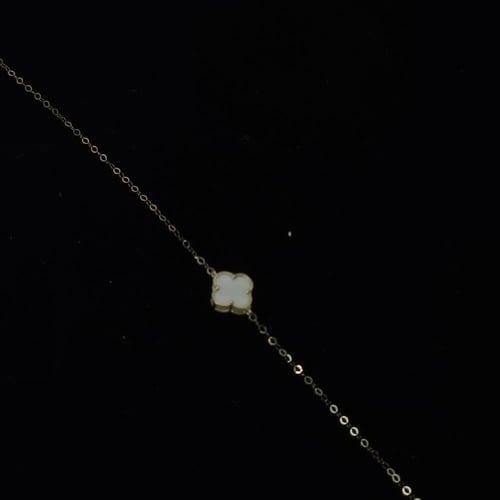 اسوارة فان كليف لون ابيض ذهب عيار 18