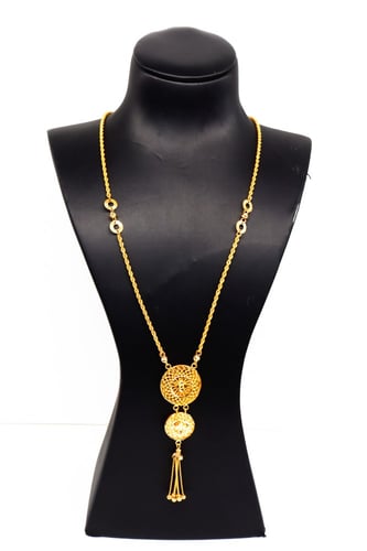 سبحة ذهب بتصميم المبروم عيار 21