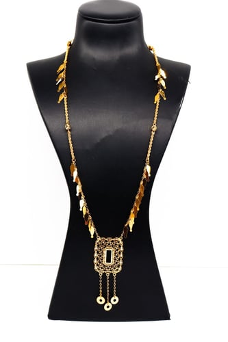 سبحة ذهب تصميم الرمش بحريني عيار 21 الوزن 12.8 جرا...