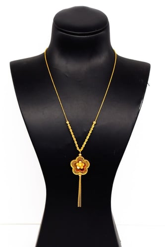 سلسال ذهب نصميم الوردة عيار 21 وزن 4.6 جرام