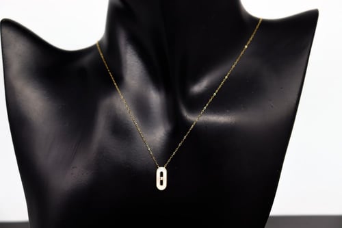 سلسال ذهب تصميم الماسي عيار 18 متوفر باللون (الابي...