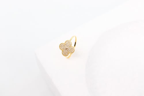 خاتم فان كليف ذهب عيار 18 فاخر الماسى وزن 1.1 جرام