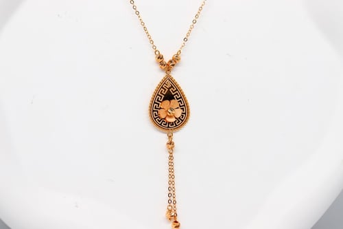 سلسال الوردة بالتصميم البيضاوي عيار 21