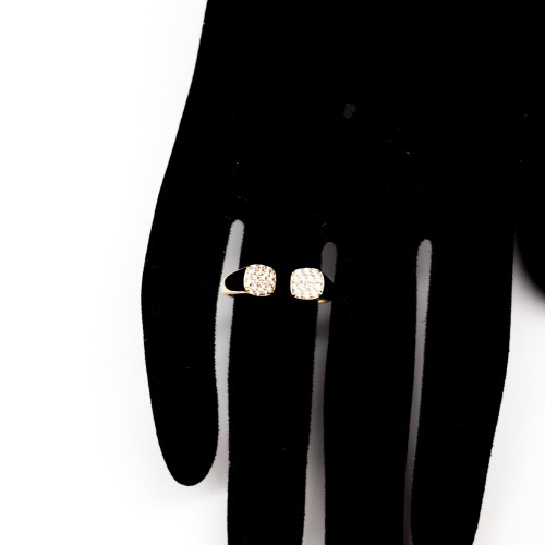 خاتم وايت ستون تصميم الماسي ايطالي عيار 18