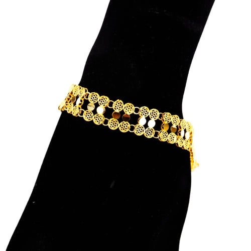 سوارة ذهب باولاء عيار 21 وزن 11.1 جرام