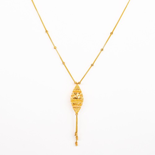 سلسال ذهب تصميم بحريني عيار 21 وزن 6.6 جرام