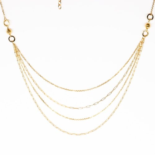 سلسال ذهب اربعة دور ذهب صافي عيار 18الوزن: 6.8 جرا...