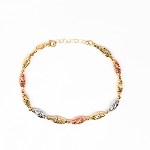 اسوارة ذهب عيار 18 بتصميم ايطالي راقي بوزن 7.3 جرا...