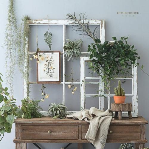 اطار شباك خشب بدون زجاج - شابي شيك