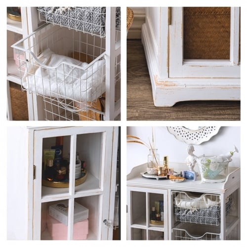 دولاب بعدة سلال وباب زجاج