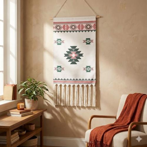 نسيج جداري "نقوش البادية" – تصميم هندسي أنيق (60×4...