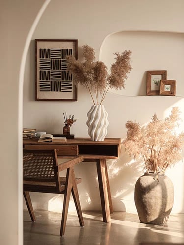 مكتب عمل او تسريحة من الخشب الطبيعي