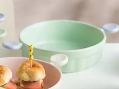 صينية فرن دائري بالوان الباستيل من السيراميك