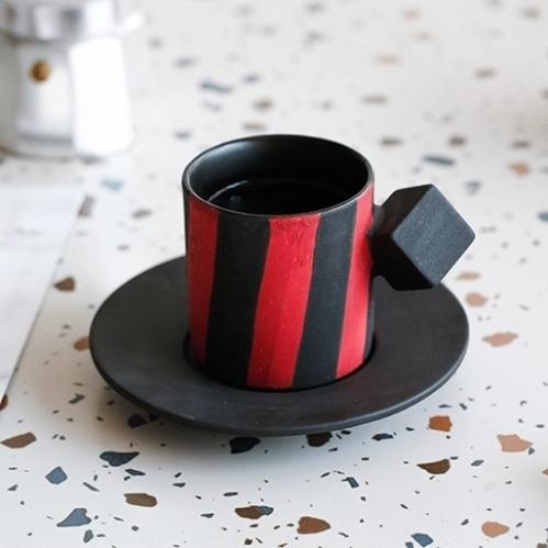 كوب مع صحن للقهوة سعة 150 مل